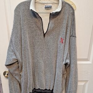 f Vintage VCC Gray Quarter-Zip Men's Sweatshirt Size XXL.